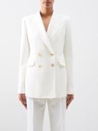 Gabriela Hearst - Angela Double-breasted Wool Suit Jacket - Womens - Ivory