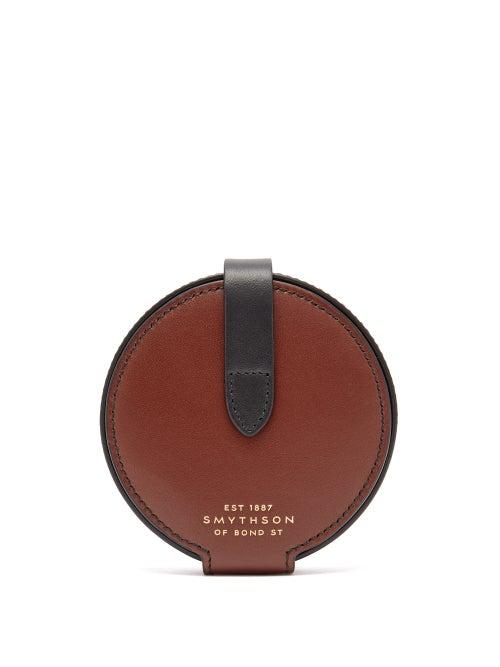 Matchesfashion.com Smythson - Circular Leather Coin Purse - Mens - Brown