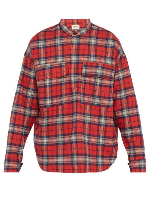 Matchesfashion.com Fear Of God - Plaid Cotton Flannel Shirt - Mens - Red Multi