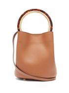 Matchesfashion.com Marni - Pannier Small Leather Bucket Bag - Womens - Brown