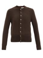 Matchesfashion.com Extreme Cashmere - No.140 Little Game Stretch-cashmere Cardigan - Womens - Dark Brown