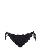 Marysia - Mott Scalloped-edge Tie-side Bikini Briefs - Womens - Black