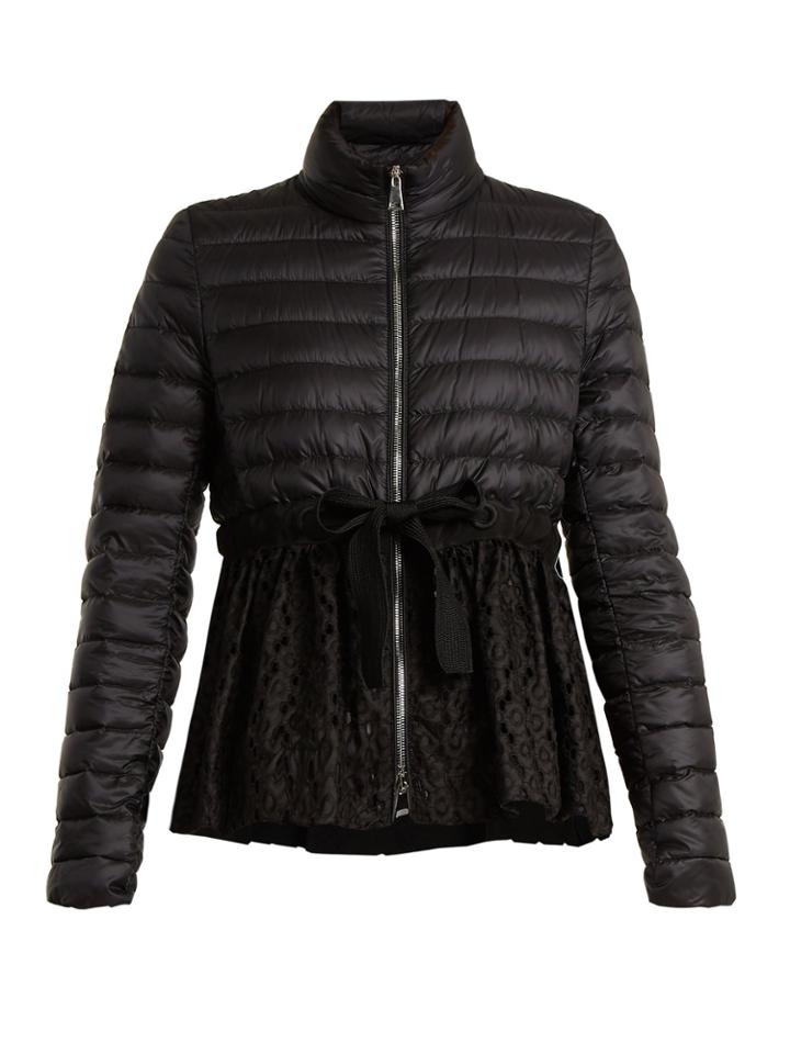 Moncler Serpentine Quilted Down Embroidered Jacket