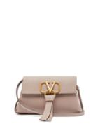 Matchesfashion.com Valentino - V Ring Small Grained Leather Cross Body Bag - Womens - Nude