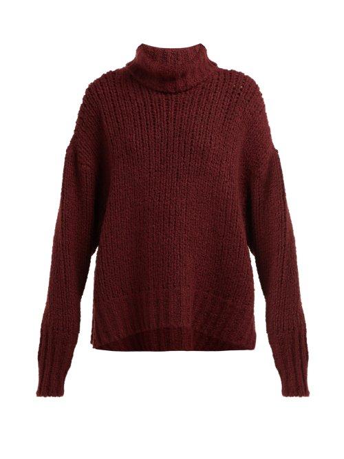 Matchesfashion.com By. Bonnie Young - Oversized Cashmere Blend Sweater - Womens - Burgundy