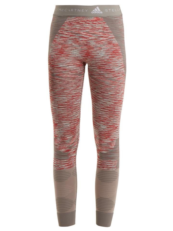 Adidas By Stella Mccartney Yoga Seamless Space-dye Performance Leggings