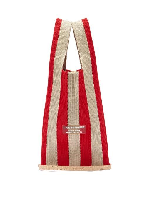 Matchesfashion.com Lastframe - Stripe Knitted Tote Bag - Womens - Beige Multi