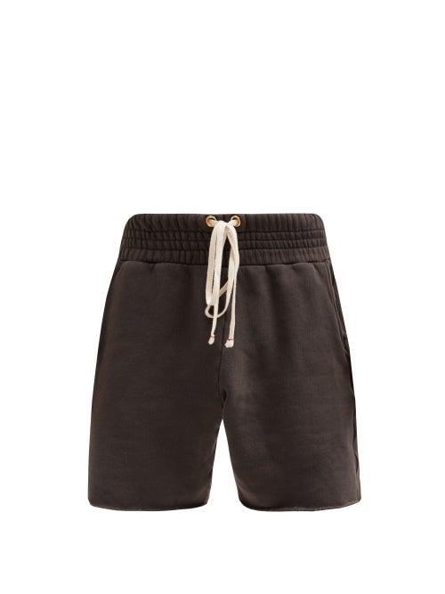 Matchesfashion.com Les Tien - Yacht Brushed-back Cotton Shorts - Mens - Black