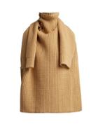 Matchesfashion.com Raf Simons - Sweater Inspired Wool Scarf - Womens - Camel