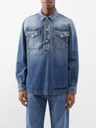 Alexander Mcqueen - Outsider Stonewash Denim Overshirt - Mens - Blue