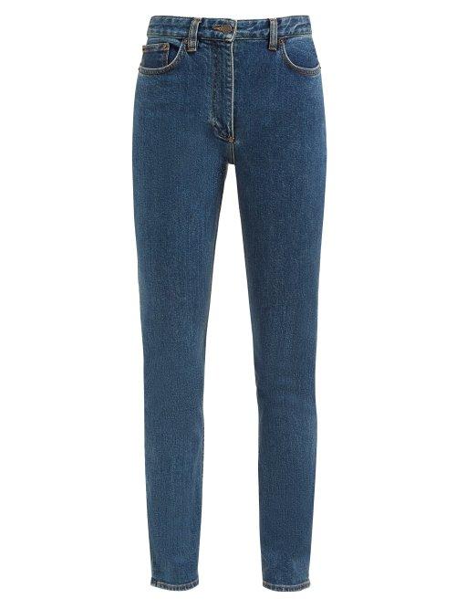 Matchesfashion.com The Row - Kate High Rise Slim Leg Jeans - Womens - Blue