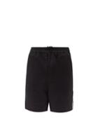 Matchesfashion.com Y-3 - Logo-patch Cotton-terry Shorts - Mens - Black