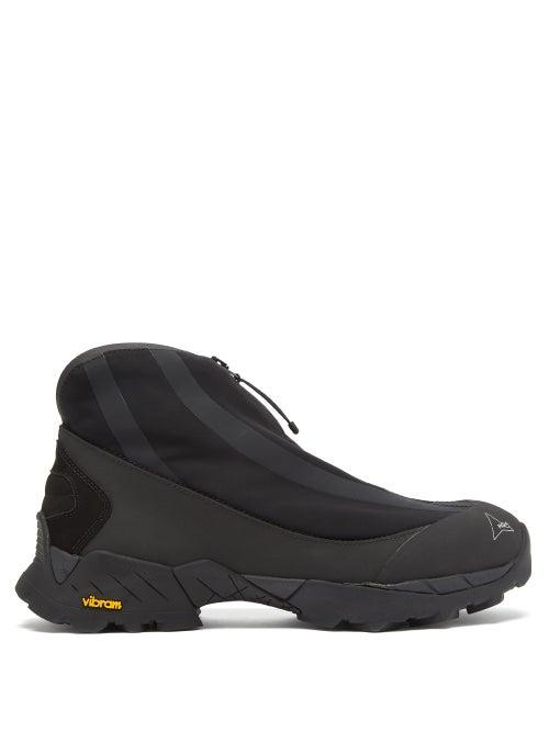 Roa - Teri Zipped Canvas Trainers - Mens - Black