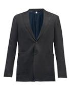 Mens Rtw Burberry - Single-breasted Wool-blend Crepe Suit Jacket - Mens - Black