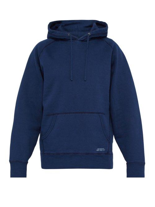 Matchesfashion.com Saturdays Nyc - Indigo Dyed Hooded Cotton Sweatshirt - Mens - Blue