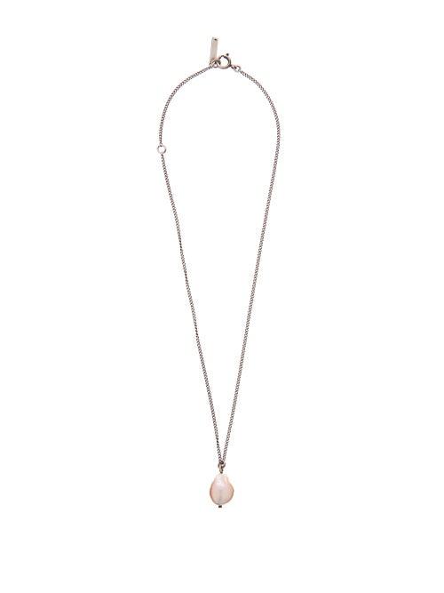 Matchesfashion.com Ann Demeulemeester - Baroque-pearl Necklace - Mens - Silver