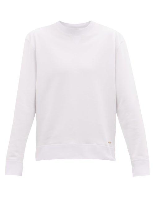 Matchesfashion.com Dunhill - Loopback Cotton-jersey Sweatshirt - Mens - White