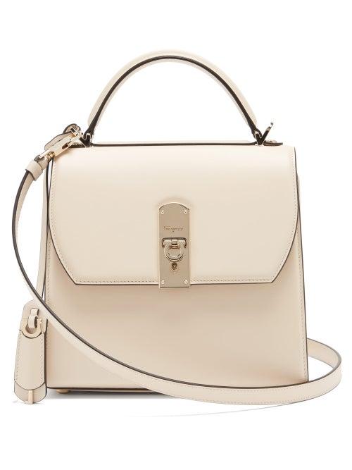 Matchesfashion.com Salvatore Ferragamo - Boxyz Leather Bag - Womens - White