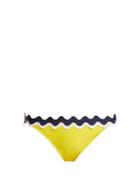 Rye Chomp Scallop-edged Triangle Bikini Briefs