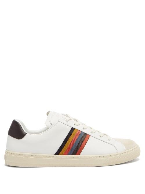 Matchesfashion.com Paul Smith - Hansen Artist-stripe Leather Trainers - Mens - White