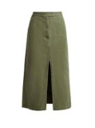 Matchesfashion.com Masscob - Front Split Cotton Mid Length Skirt - Womens - Khaki