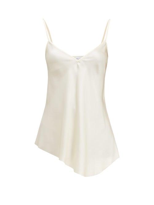 Matchesfashion.com Raey - Dip-hem Silk-satin Cami Top - Womens - Cream