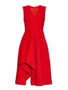 Alexander Mcqueen V-neck Sleeveless Wool-blend Dress