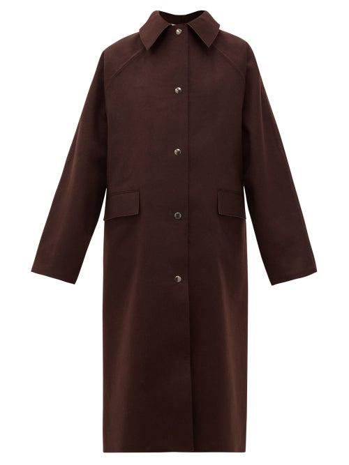 Matchesfashion.com Kassl Editions - Original Double-faced Wool-blend Coat - Womens - Dark Brown