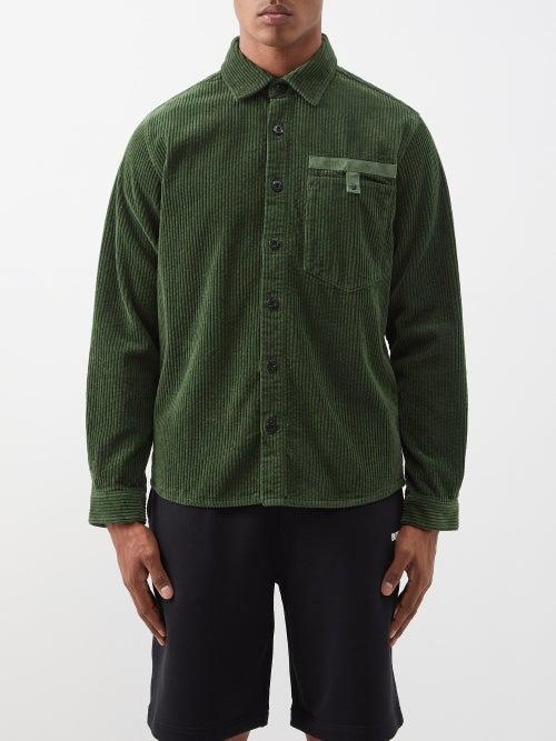 Stone Island - Patch-pocket Cotton-corduroy Shirt - Mens - Olive