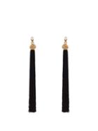 Matchesfashion.com Saint Laurent - Tassel Drop Earrings - Womens - Black