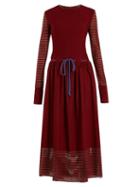 Matchesfashion.com Roksanda - Argo Drawstring Dress - Womens - Burgundy