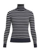 Matchesfashion.com Joostricot - Breton Striped Roll Neck Sweater - Womens - Navy White
