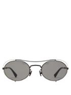 Matchesfashion.com Mykita - X Maison Margiela Oval Frame Sunglasses - Mens - Black