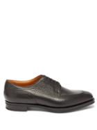 Matchesfashion.com Edward Green - Dover Grained-leather Derby Shoes - Mens - Black
