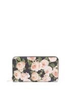 Matchesfashion.com Dolce & Gabbana - Rose Print Continental Dauphine Leather Wallet - Womens - Multi