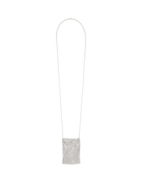Matchesfashion.com Paco Rabanne - Chainmail Pouch Necklace - Womens - Silver