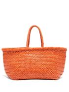 Matchesfashion.com Dragon Diffusion - Triple Jump Small Woven-leather Basket Bag - Womens - Orange