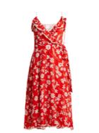 Athena Procopiou Farah Floral-print Silk Wrap Dress