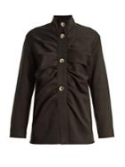 Marni Gathered-front Cotton-blend Jacket