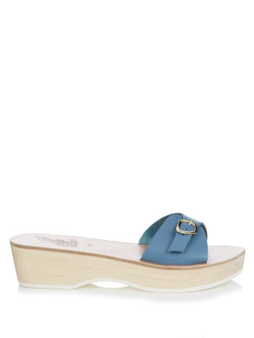 Ancient Greek Sandals Filla Sabot Leather Flatform Sandals
