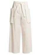 Thom Browne Tie-waist Wide-leg Cotton Trousers