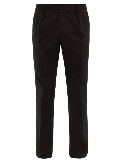 Matchesfashion.com Holiday Boileau - Nico Cotton Relaxed Fit Chino Trousers - Mens - Black