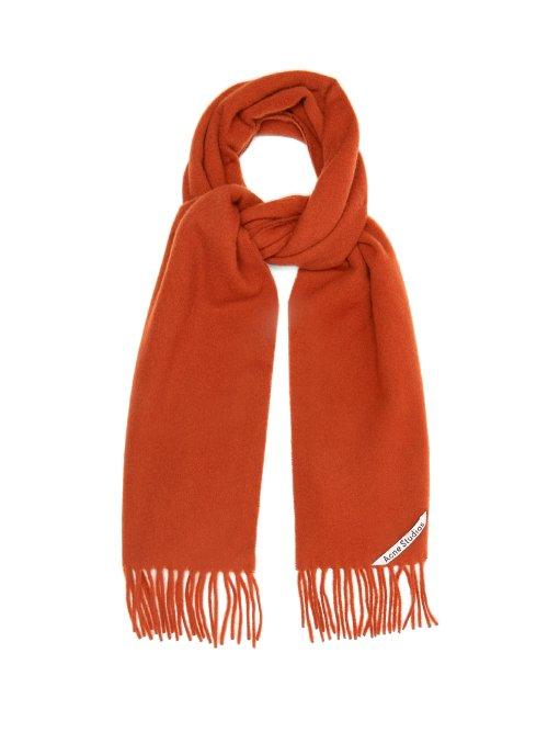 Matchesfashion.com Acne Studios - Canada Skinny Wool Scarf - Womens - Red