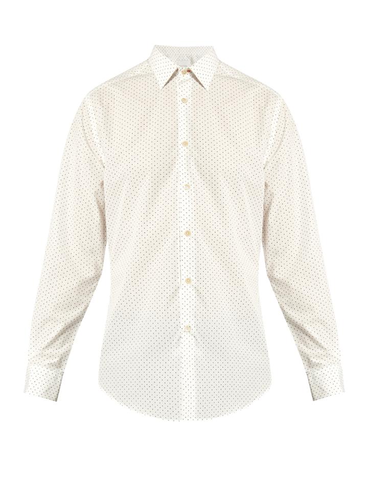 Paul Smith Clubs-print Cotton-poplin Shirt