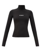 Matchesfashion.com Vetements - Logo-print Roll-neck Sweater - Womens - Black