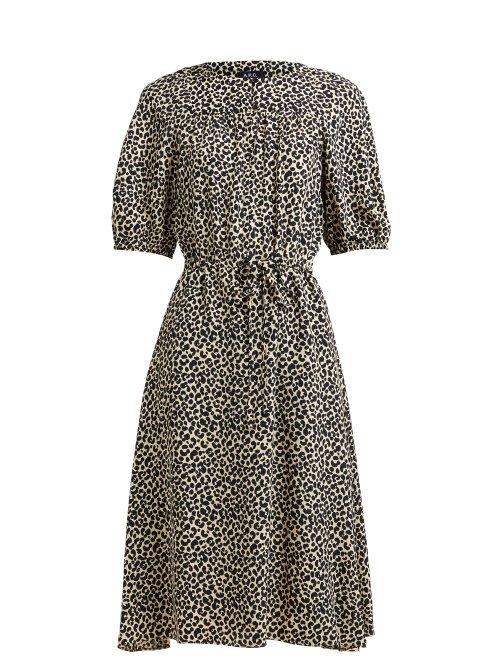 Matchesfashion.com A.p.c. - Ondine Leopard Print Dress - Womens - Leopard