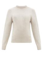 Matchesfashion.com Margaret Howell - Rolled Neckline Cotton Blend Sweater - Womens - Beige