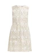 Matchesfashion.com Redvalentino - Floral Fil Coup Satin Dress - Womens - Ivory