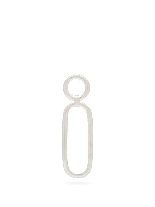 Matchesfashion.com Alta Ora - Closed Curve Sterling Silver Drop Single Earring - Womens - Silver