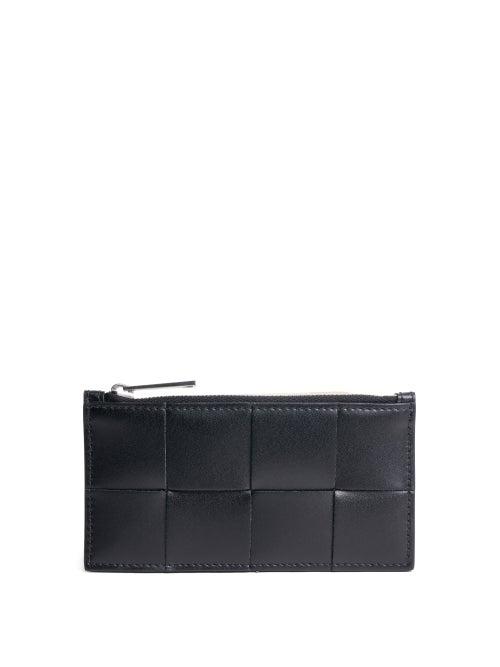 Bottega Veneta - Intrecciato Leather Cardholder - Mens - Black